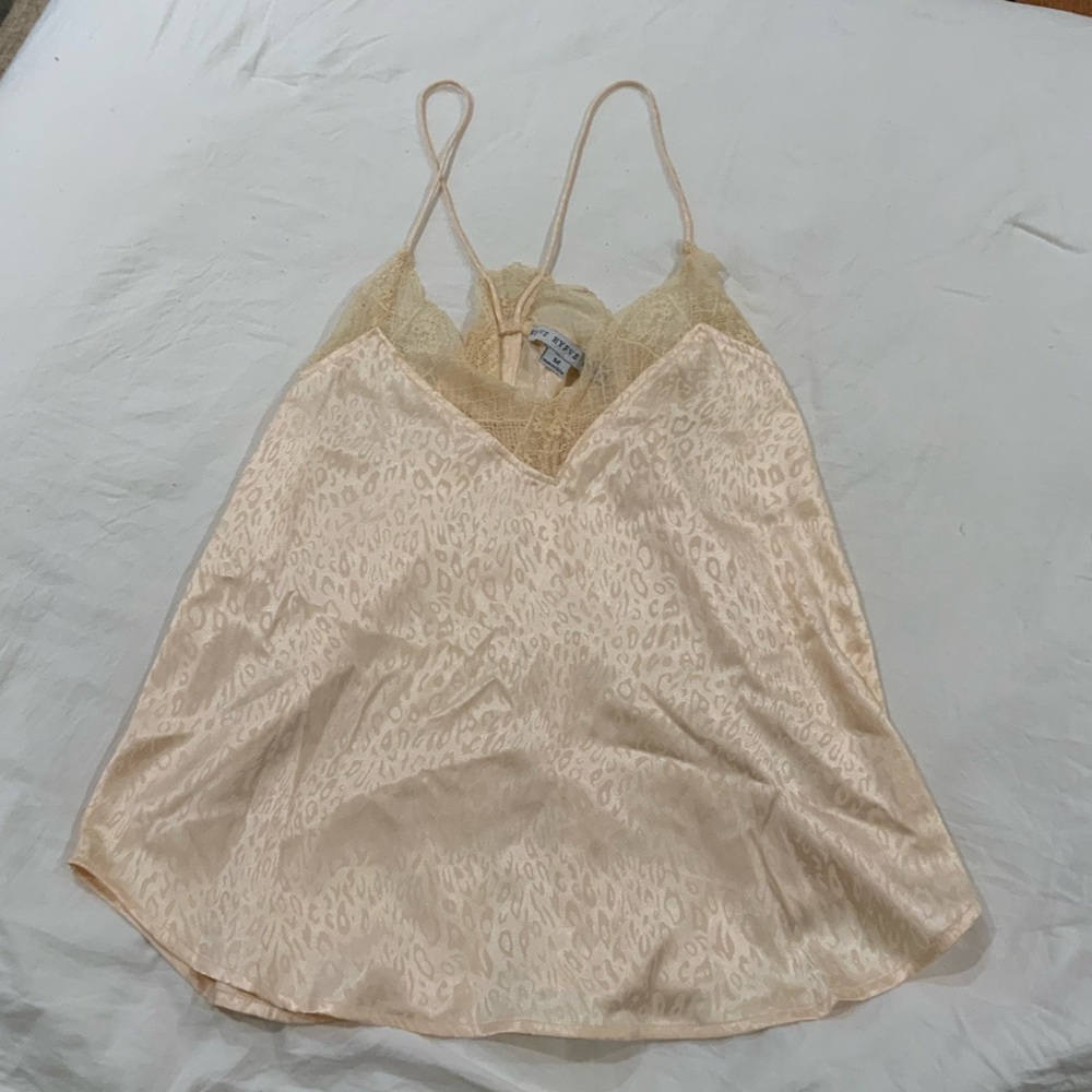 Brand new silk light pink cheetah print shirt